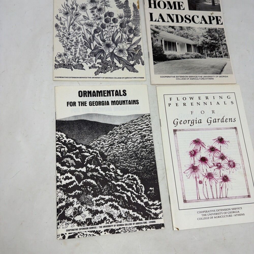 Lot of 4 University of Georgia Cooperative Extension Service Booklets Gardening